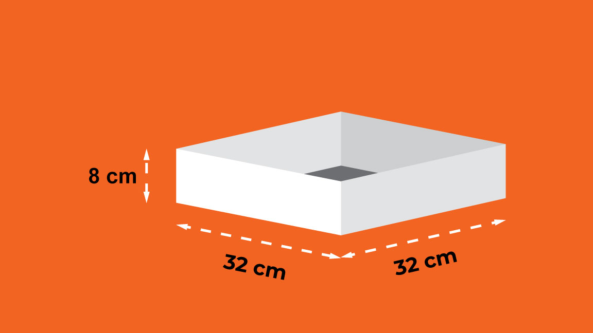 two piece box ukuran 32x32 cm