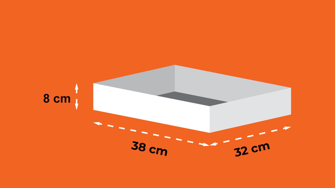 two piece box ukuran 38x32 cm